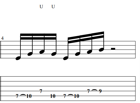 E min pentatonic economy picking exercise