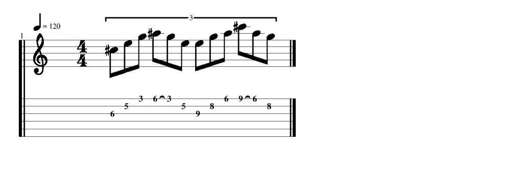 Diminished arpeggio sextuplets | adding a hammer-on to the sweep