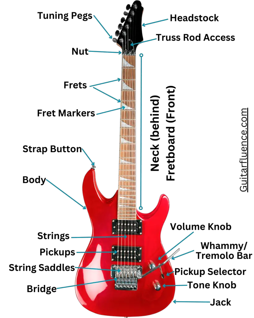 Electric Guitar Anatomy and Parts Diagram