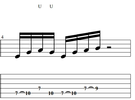 E Min Pentatonic Economy Picking Lick 2