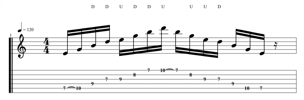 E Minor 7 Arpeggio