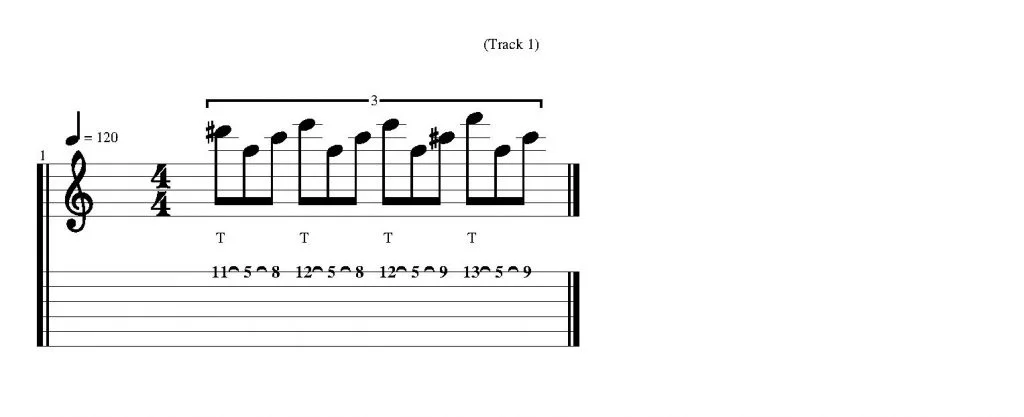 Tapped Single-String Triad Arpeggios