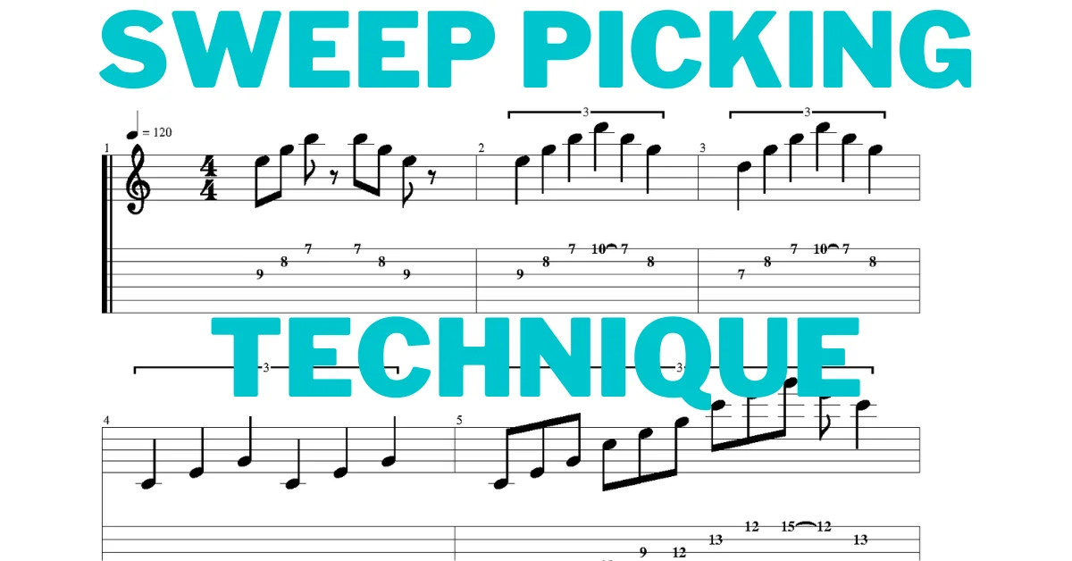 Sweep picking technique blog banner