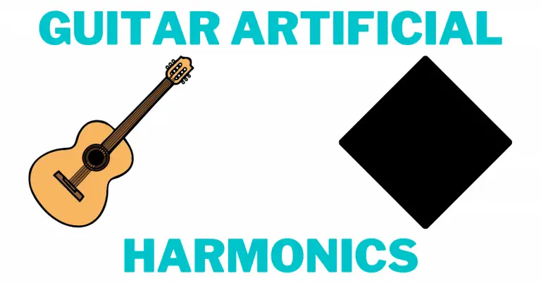 Artificial harmonic guitar lesson blog banner