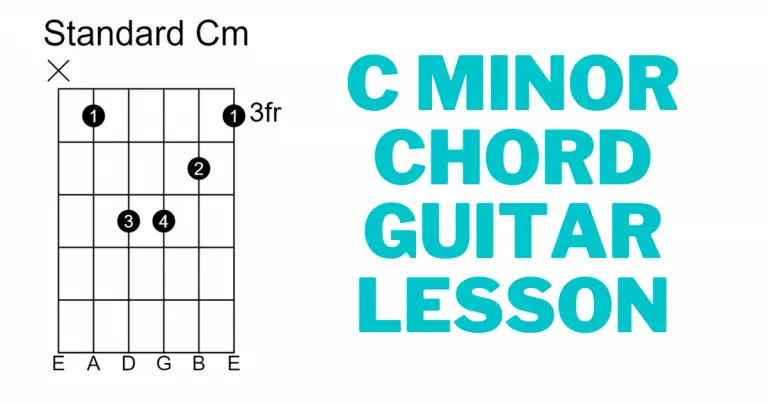 C minor chord guitar lesson blog post banner