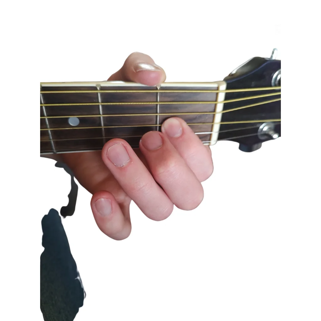 Step 1 E Chord on Guitar