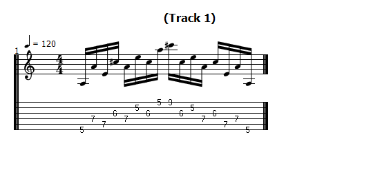 John Petrucci String Skipping alternate picking exercises