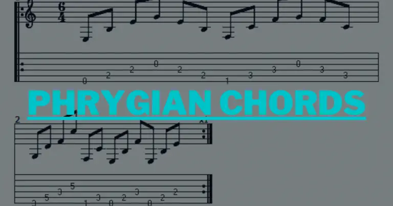 Phrygian Scale guitar chords blog post banner