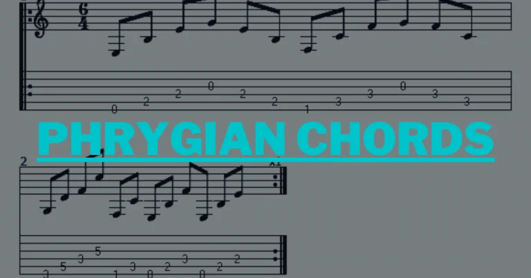 Phrygian Scale guitar chords blog post banner
