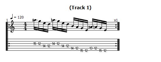 Zakk Wylde style 2 notes per string blues alternate picking exercise