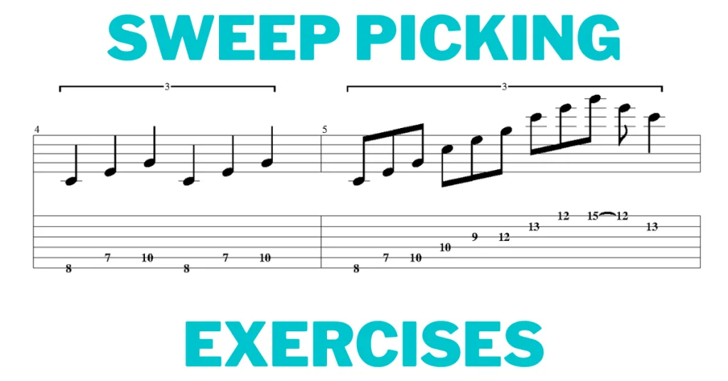 Sweep picking exercises blog banner