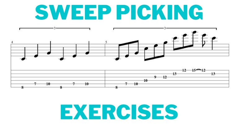 Sweep picking exercises blog banner