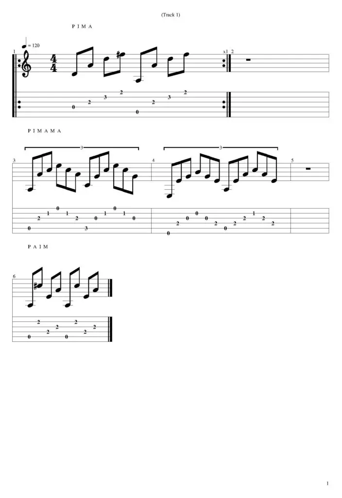 3 Easy PIMA Guitar Exercises and Patterns