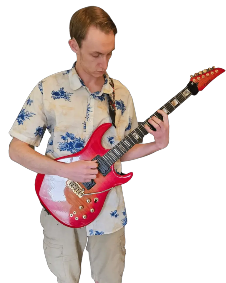 Guitarfluence Owner, Miles Halter, Playing his Carvin Guitar