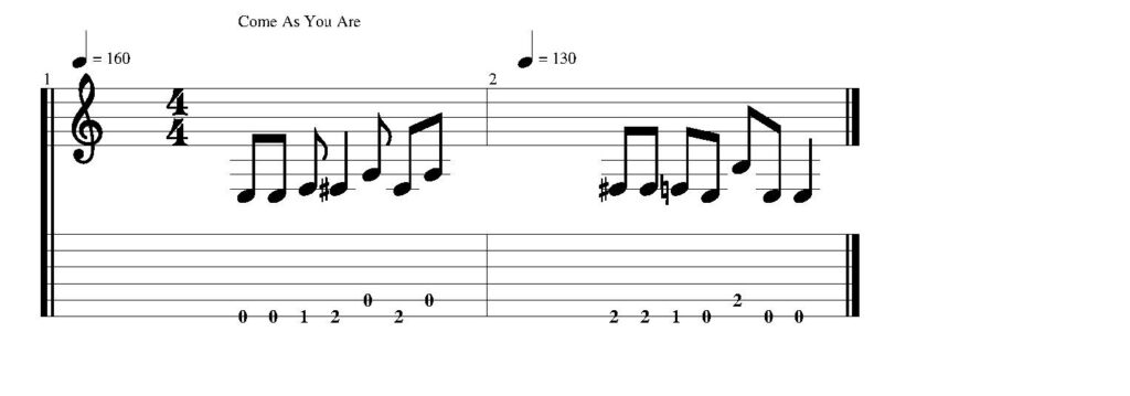 Come As You Are Guitar Tab