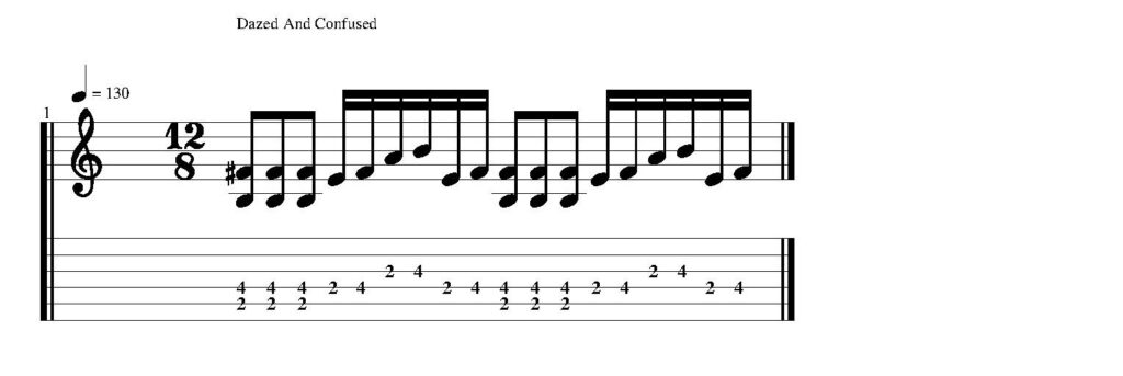 Dazed And Confused Guitar Tab